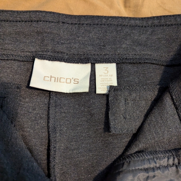 Chico's Size 3 Dark Grey Work Slacks - Picture 4 of 4